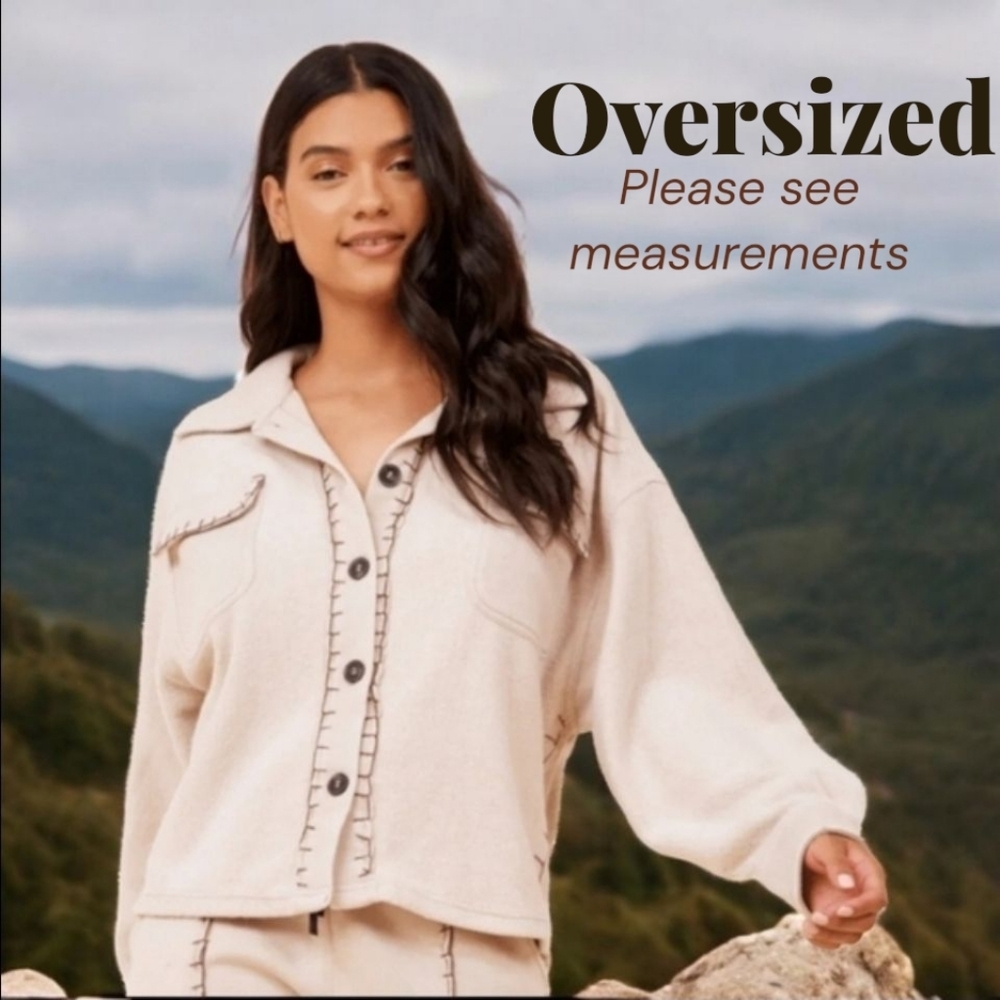 NWT VINTAGE HAVANA BURNOUT SHACKET Oversized Small
